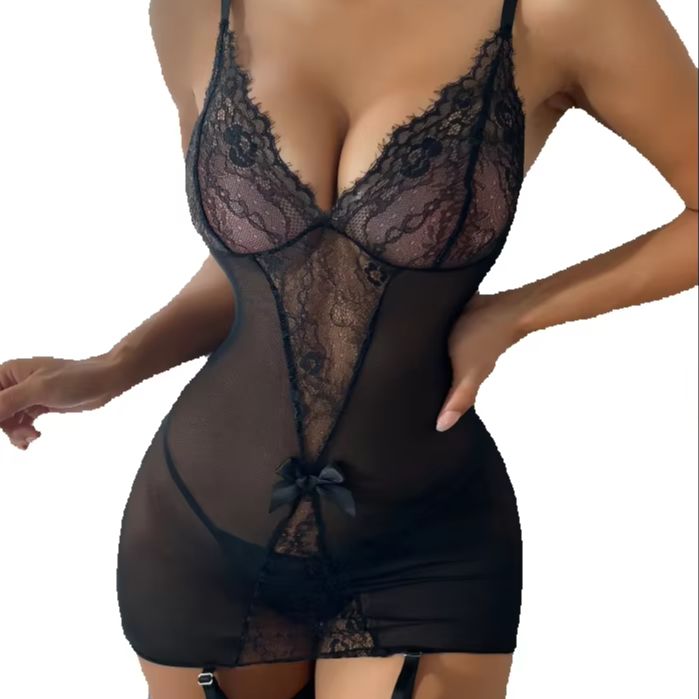 Garter Belt Set - レースの下着セット、ストッキング付きホットガーターベルト、ボディスーツコスチューム、女性用ランジェリー、曲線美を強調するタイトなランジェリー、ボディスーツ