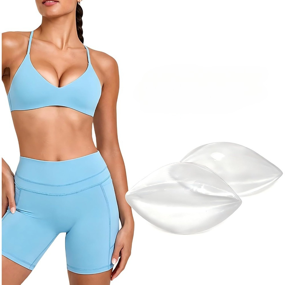 Silicone Bra Adhesive - 粘着式シリコンブラパッド - 取り外し可能なプッシュアップパッドでバストアップ＆シェイプアップ効果 | ブラジャー、ビキニ用のチキンカツレツ