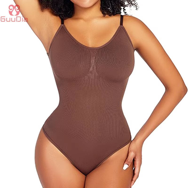 Shapewear Bodysuit Firm - GUUDIA スパンデックス ボディスーツ Tバック ストリング シェイプウェア
