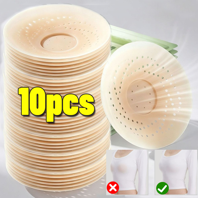 Silicone Bra Adhesive - 2-10 個目に見えない自己粘着胸パッド再利用可能な通気性のある胸ステッカーストラップレスリフトアップブラパッドシリコーン乳首カバー