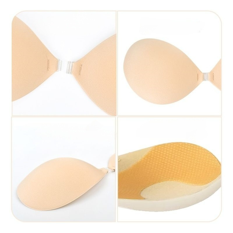 プッシュアップ粘着ブラ 厚め シリコン製バストアップパッド  - Silicone Bra Adhesive のレビューと価格