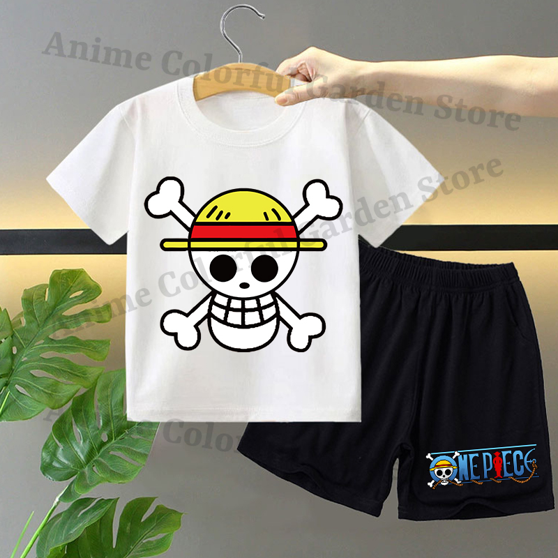 ワンピース 2 個半袖ショーツセット子供のためのアニメ漫画か - Boyshort Underwear のレビューと価格