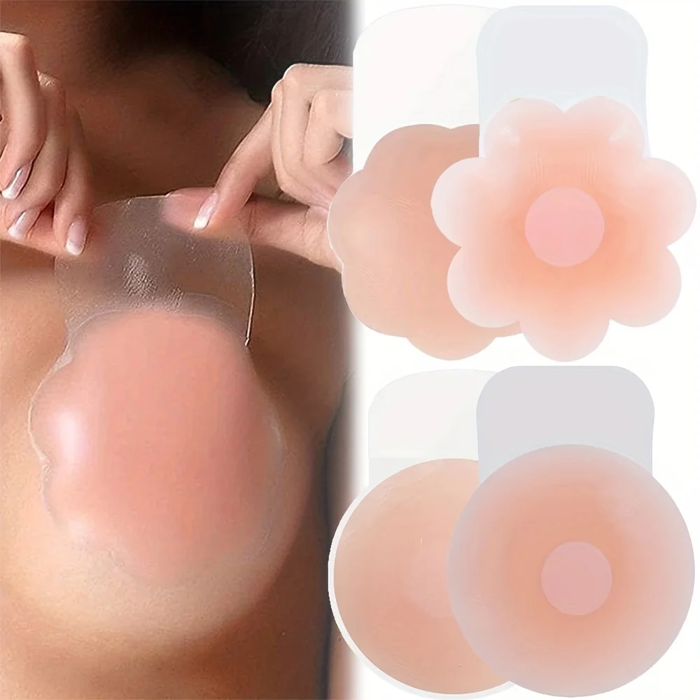 女性のためのシリコン乳首カバー,目に見えないステッカー,パッ - Silicone Bra Adhesive のレビューと価格