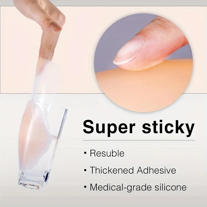 女性のためのシリコン乳首カバー,目に見えないステッカー,パッ - Silicone Bra Adhesive のレビューと価格