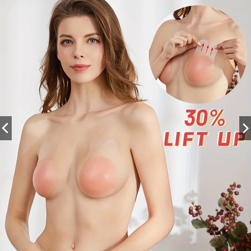 女性のためのシリコン乳首カバー,目に見えないステッカー,パッ - Silicone Bra Adhesive のレビューと価格