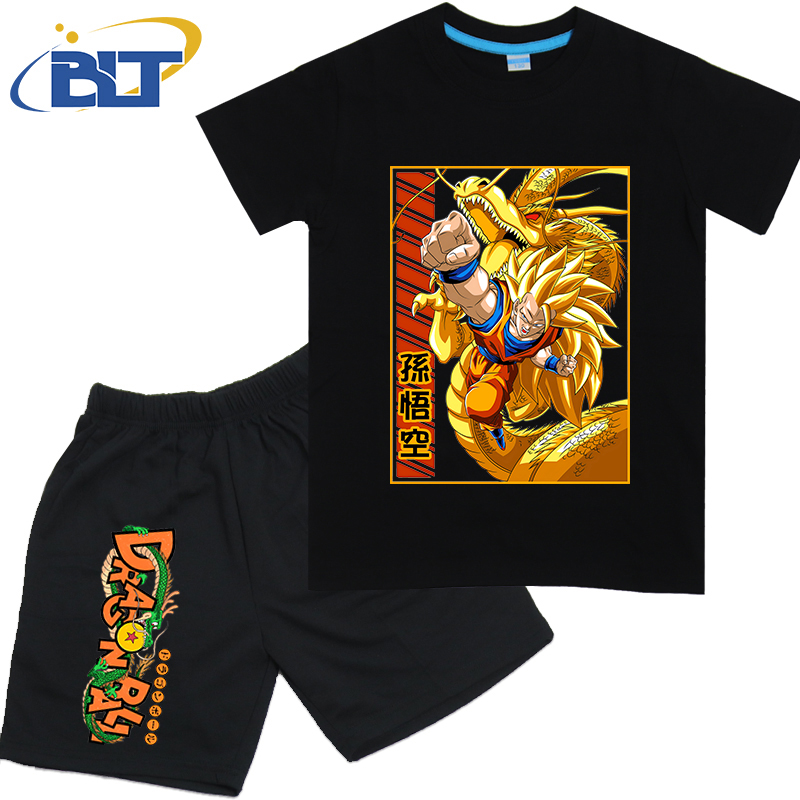 ドラゴンボール孫悟空アニメ Tシャツセット子供綿半袖ショーツ - Boyshort Underwear のレビューと価格