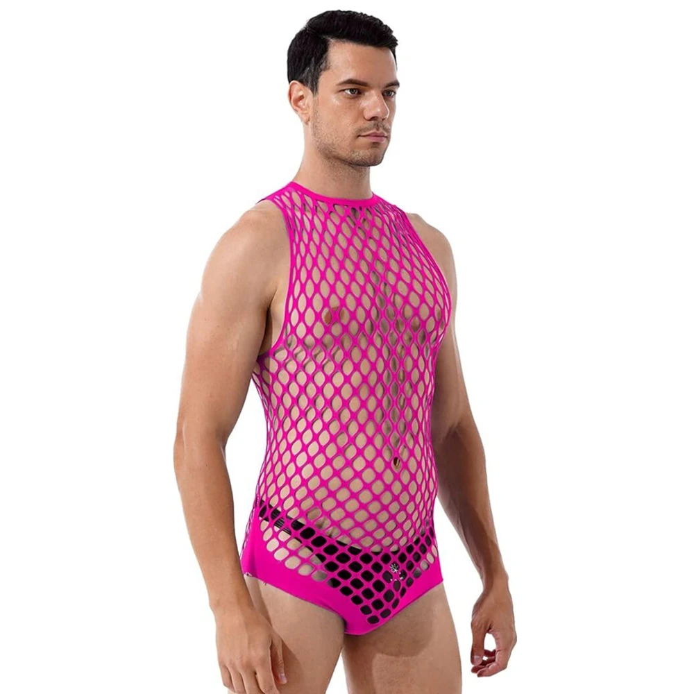 ゲイ Bodystocking 男フェチボディスーツ男性のボ - Bodystocking Fishnet のレビューと価格