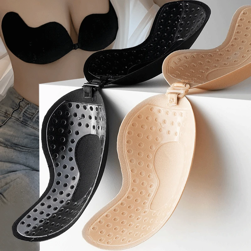 再利用可能な粘着式ニップルカバー A～Dカップ、シリコンパッ - Silicone Bra Adhesive のレビューと価格